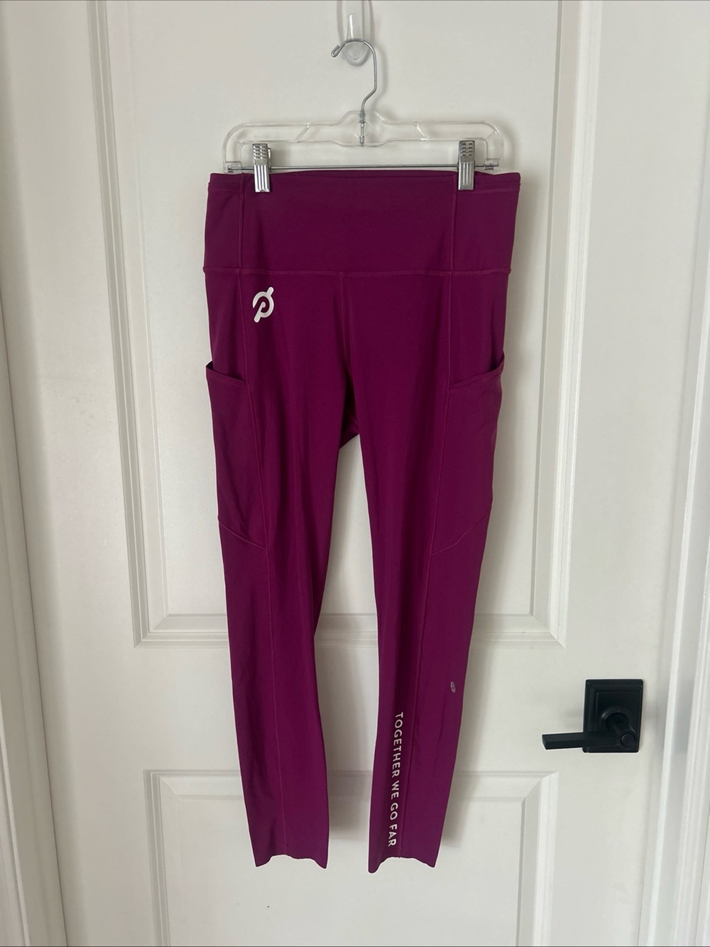 Lululemon X Peloton Women’s Size 8 Fuchsia Workout Pocket 25” Leggings